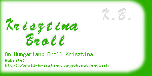krisztina broll business card